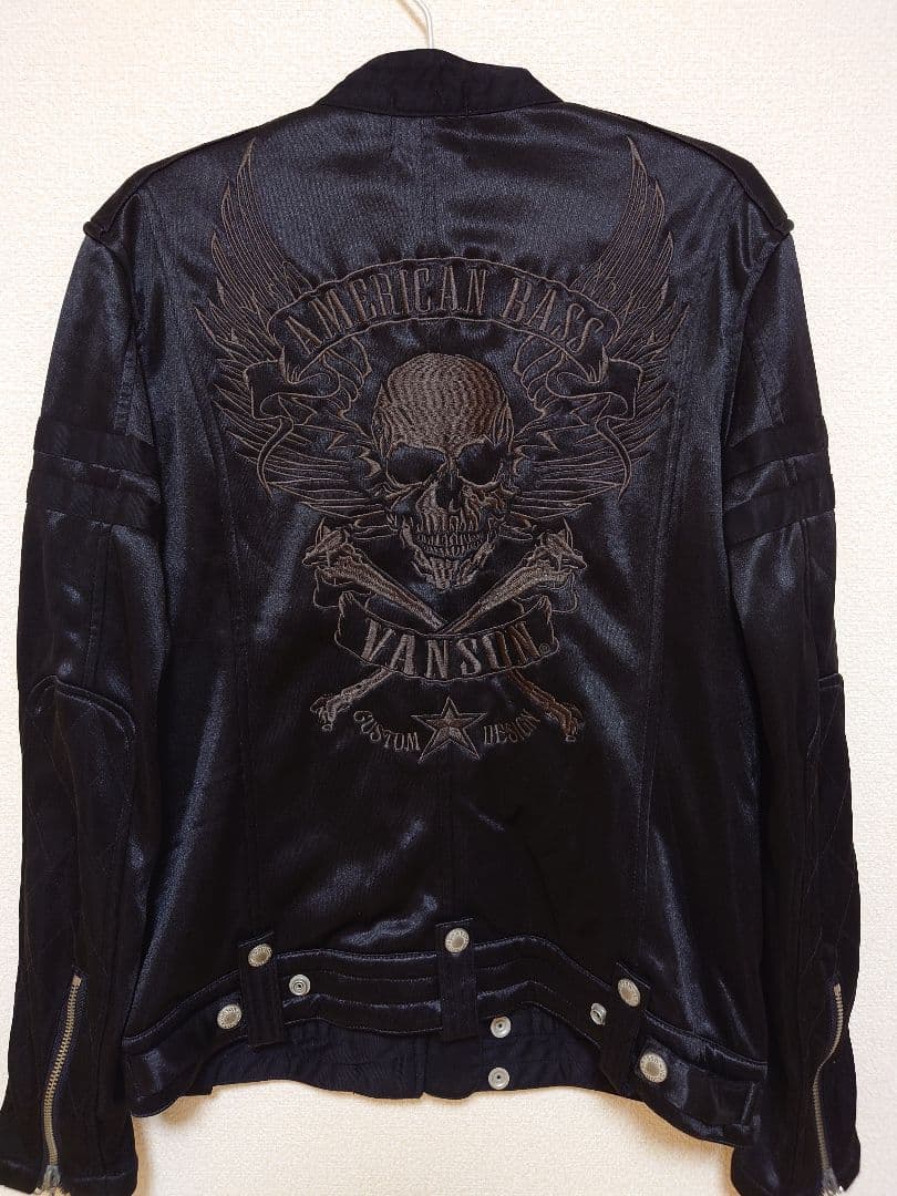 vanson ブラック シングルライダースジャケットМ