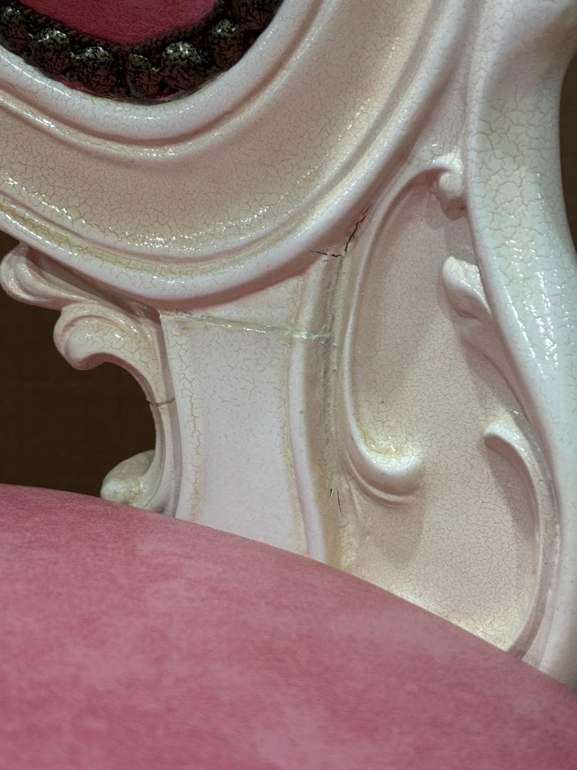 専用 ダイニング5点セット 120cm ロココ 本革 猫脚 テーブルセット