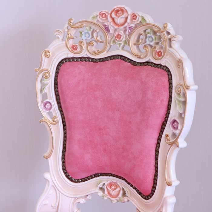 専用 ダイニング5点セット 120cm ロココ 本革 猫脚 テーブルセット