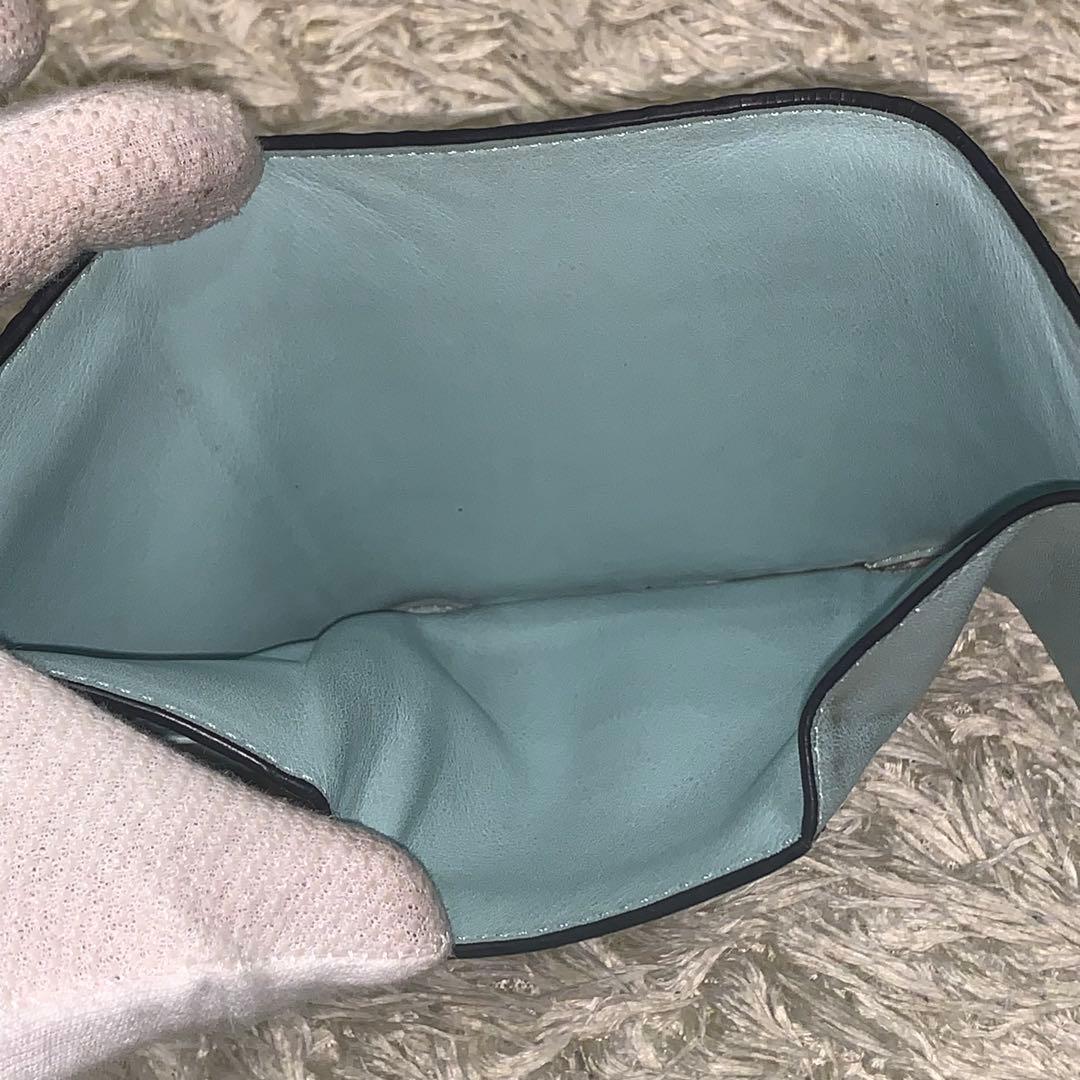 LOEWE ロエベ 三つ折り財布 リピートアナグラム バーティカル エナメル