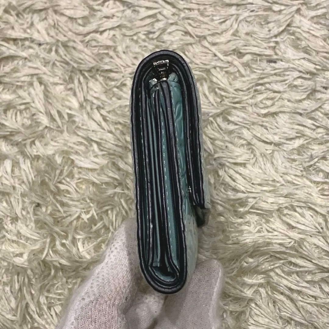 LOEWE ロエベ 三つ折り財布 リピートアナグラム バーティカル エナメル