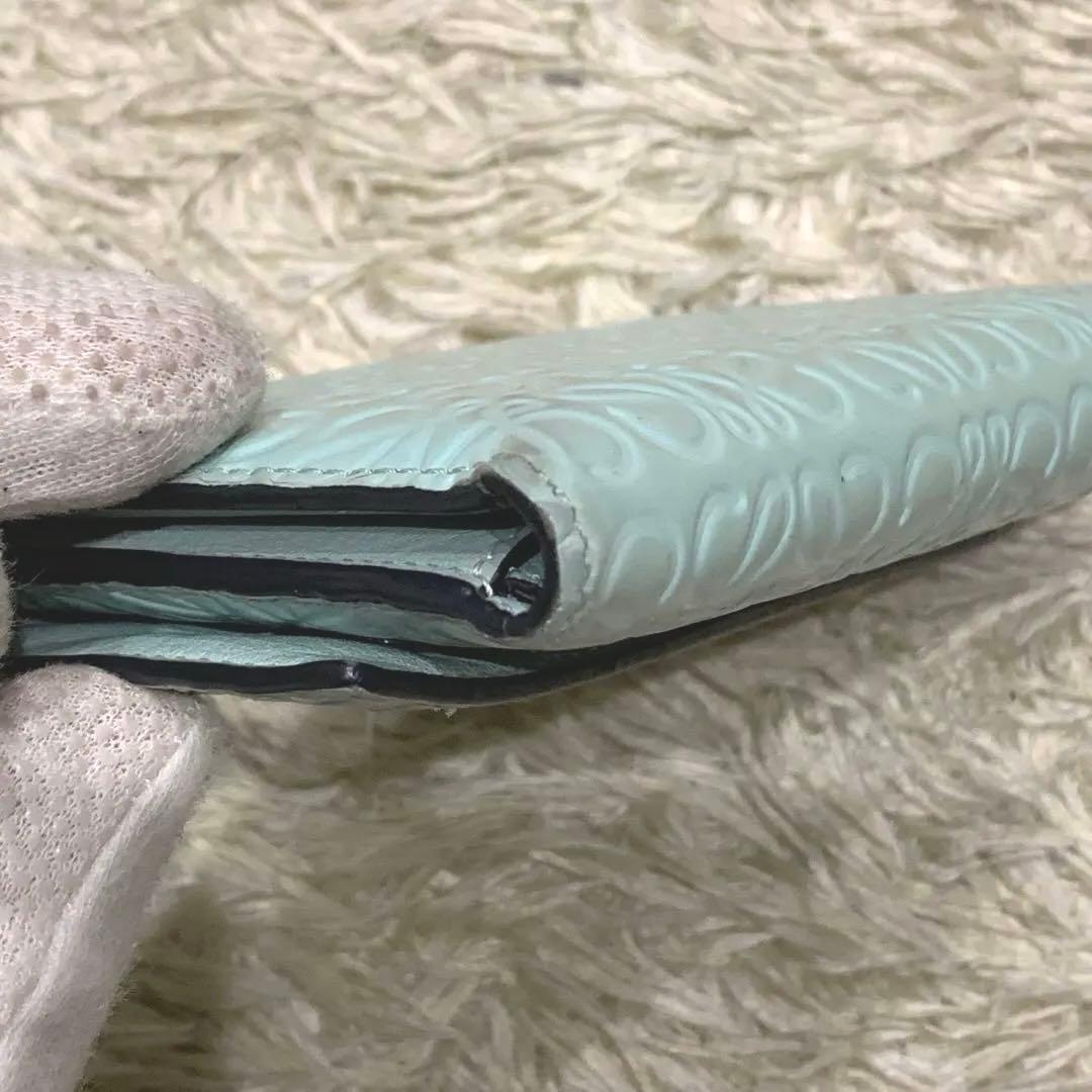 LOEWE ロエベ 三つ折り財布 リピートアナグラム バーティカル エナメル