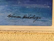 【真作】絵画　平野程一　油彩8号　ベニスの想出（運河）　穏やかな午後　X138