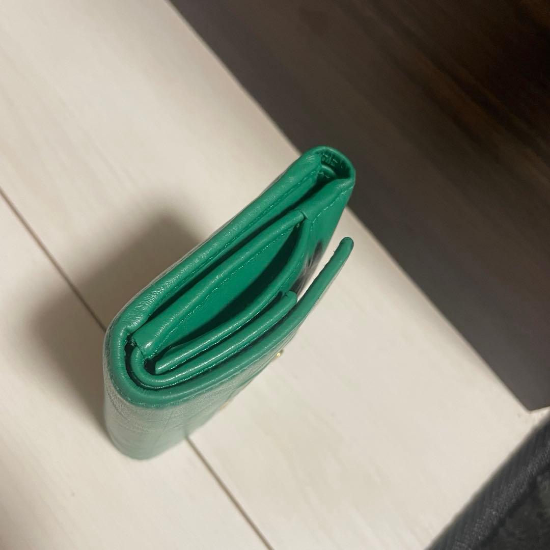 PRADA プラダ 三つ折り財布 ミニ財布 グリーン