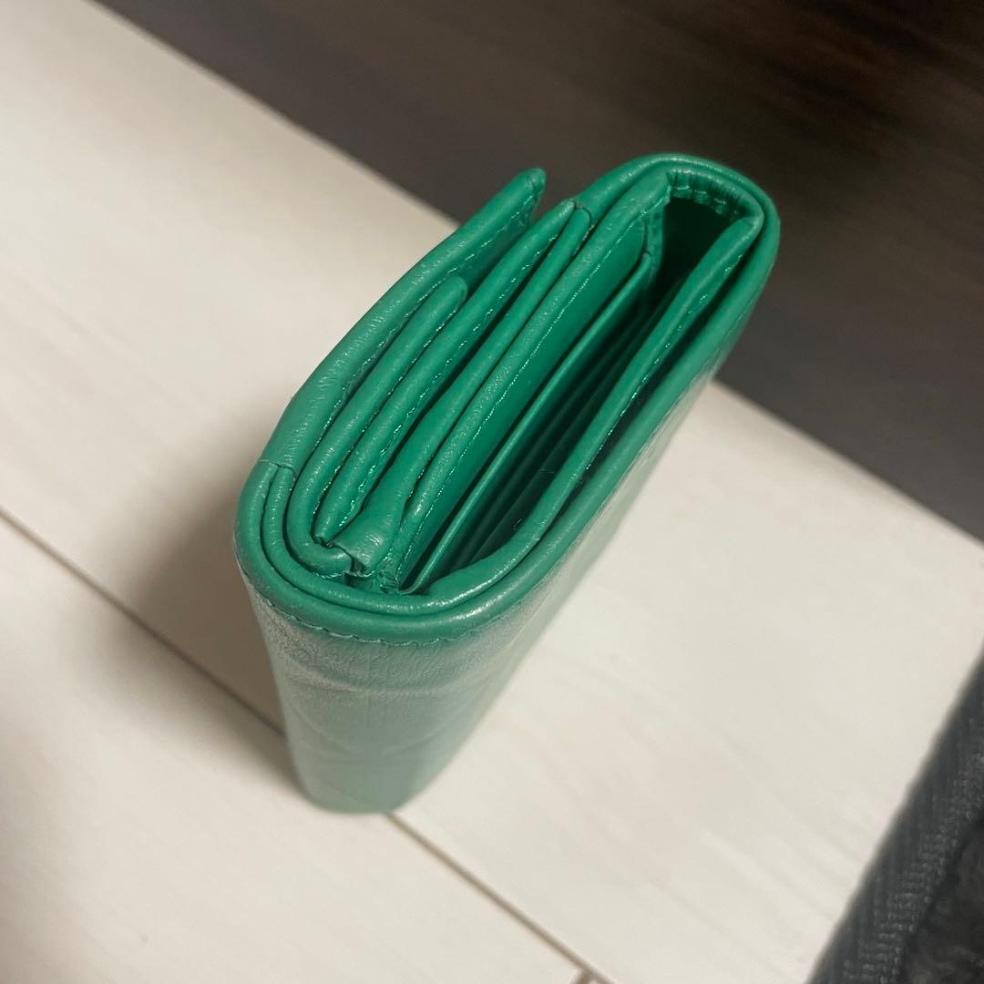 PRADA プラダ 三つ折り財布 ミニ財布 グリーン