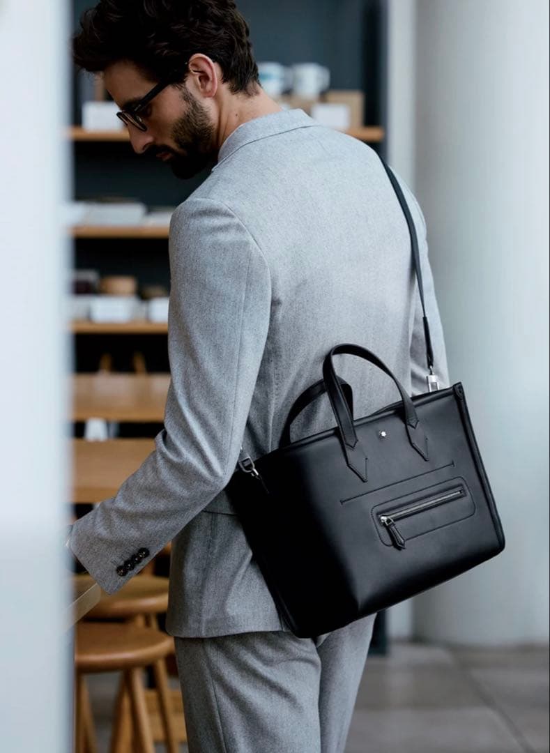 【極美品】モンブラン 2way ソフト スモール トートバッグ ブラック