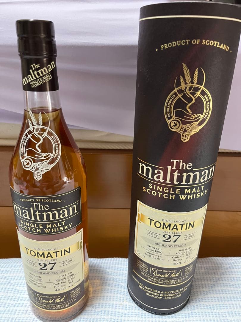 ウイスキー The maltman Tomatin 27