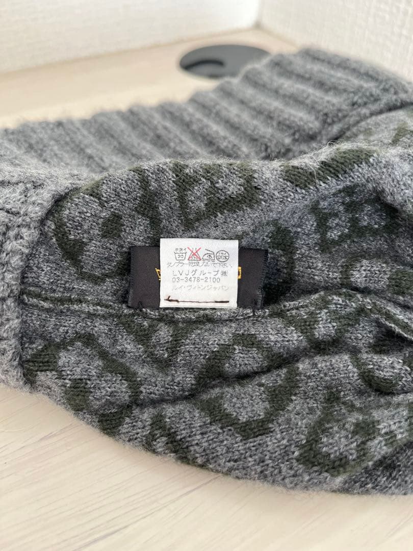 LOUIS VUITTON ニット帽 ボネ スキー モノグラム