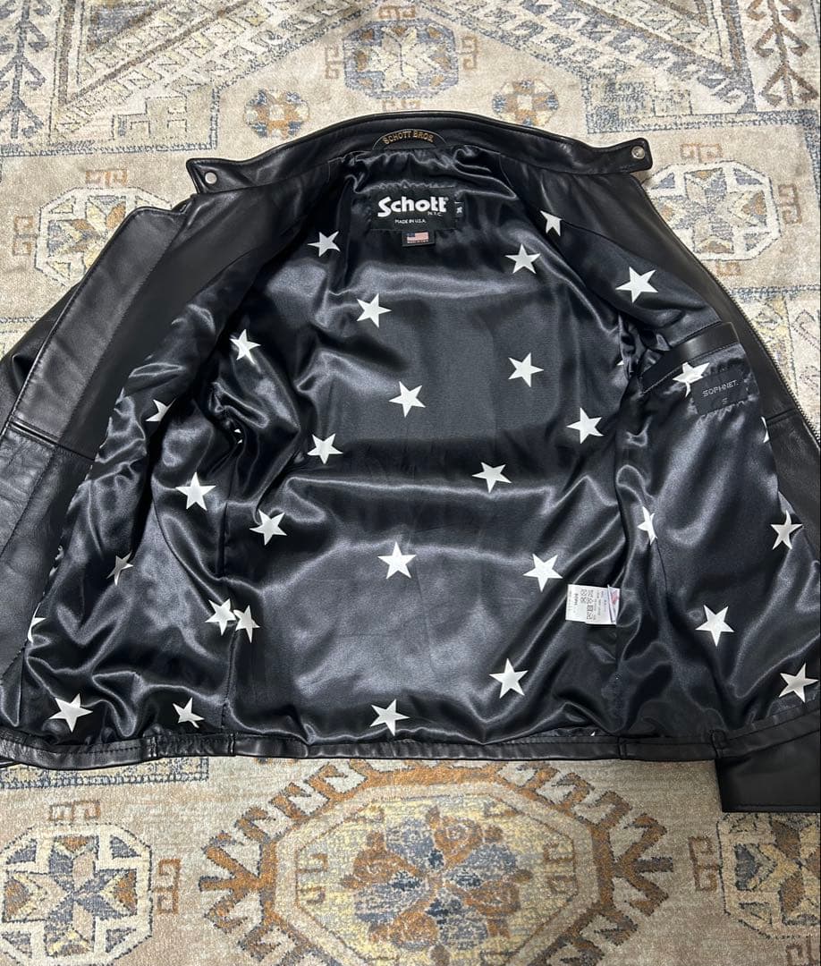 SOPH.×Schott シングルライダースジャケットS 36