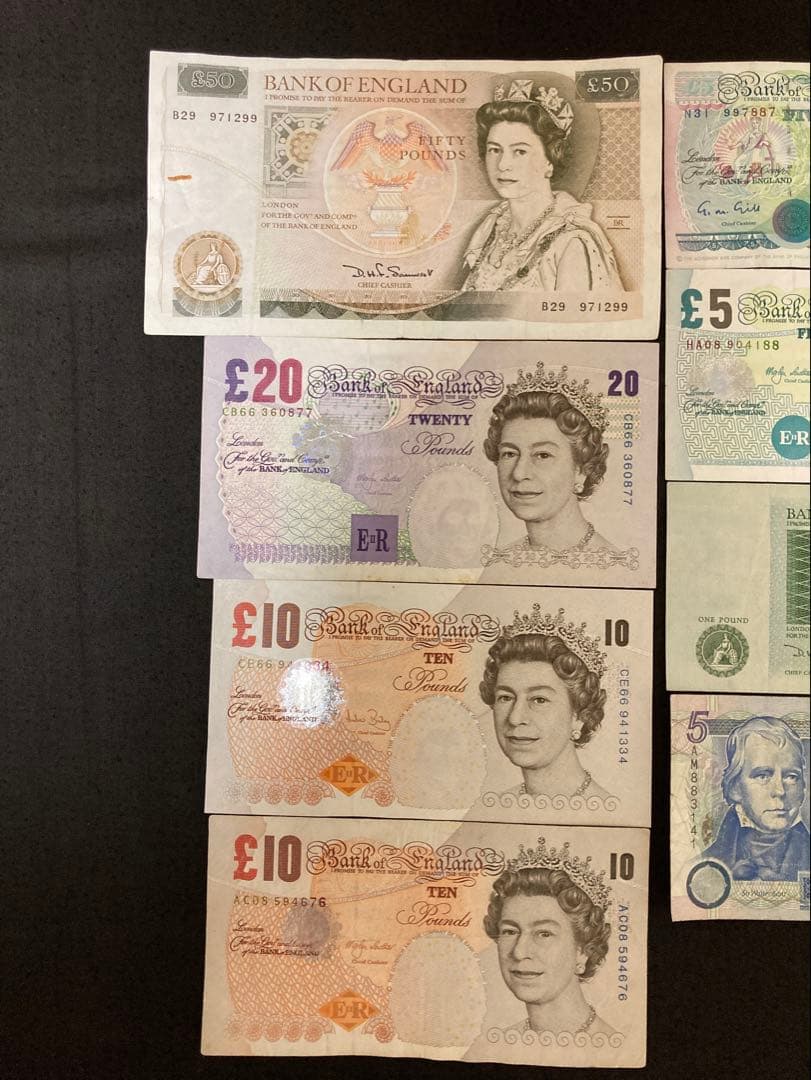 や*い様 【イギリス】旧紙幣 7種類8枚