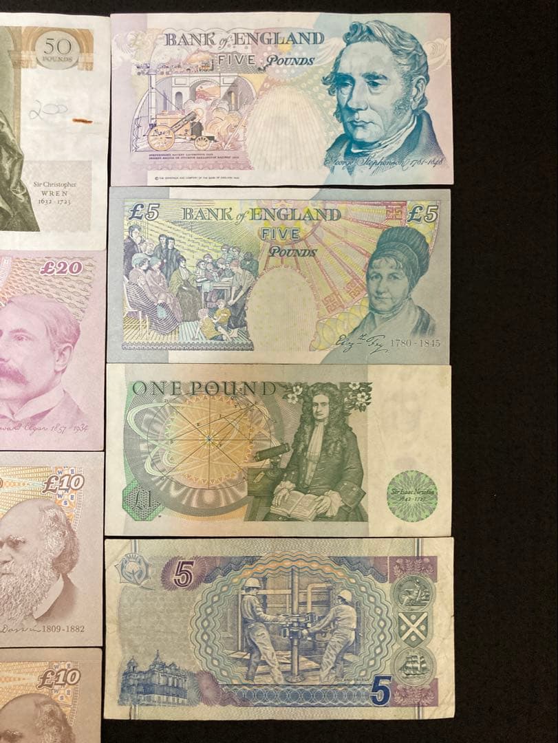 や*い様 【イギリス】旧紙幣 7種類8枚