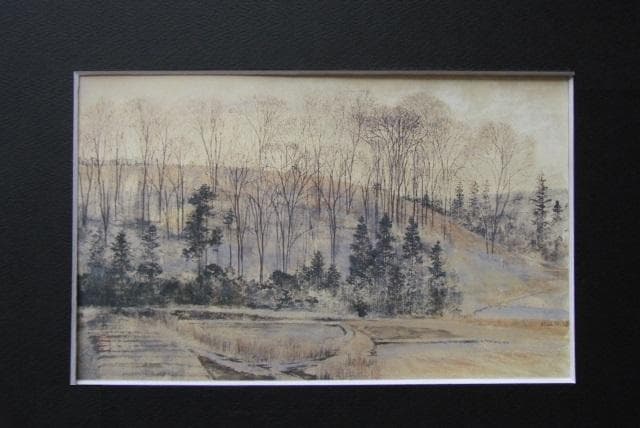 加藤厚、【夕輝】、希少な額装用画集より、新品額装付、状態良好