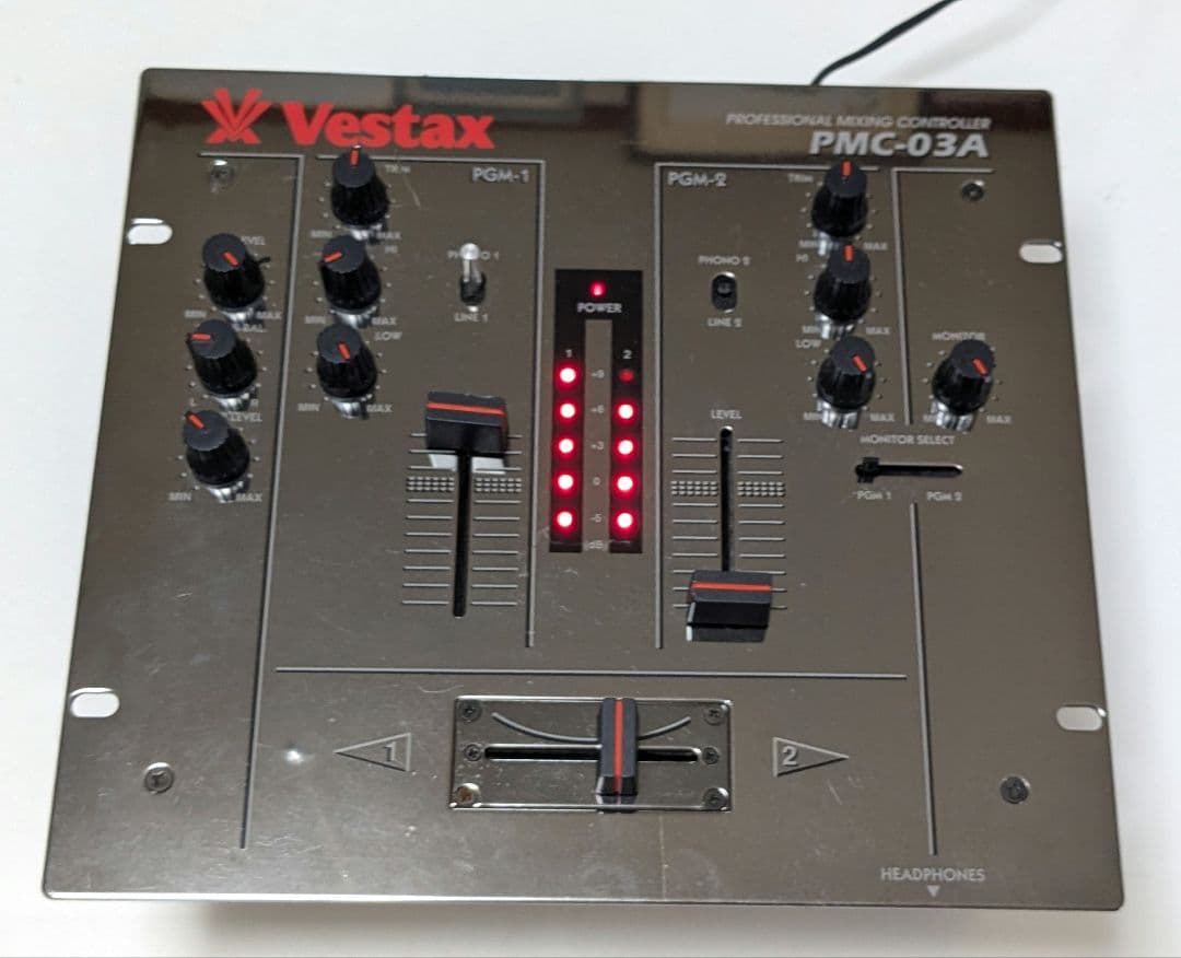 VESTAXミキサーPMC-03A dj純正アダプター付き 難有