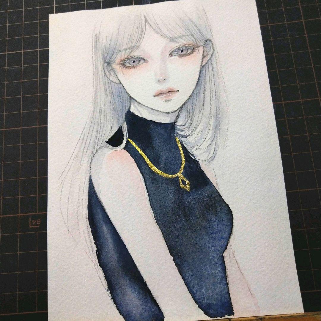 専用　絵画　水彩画　手描きイラスト　女性　美人画