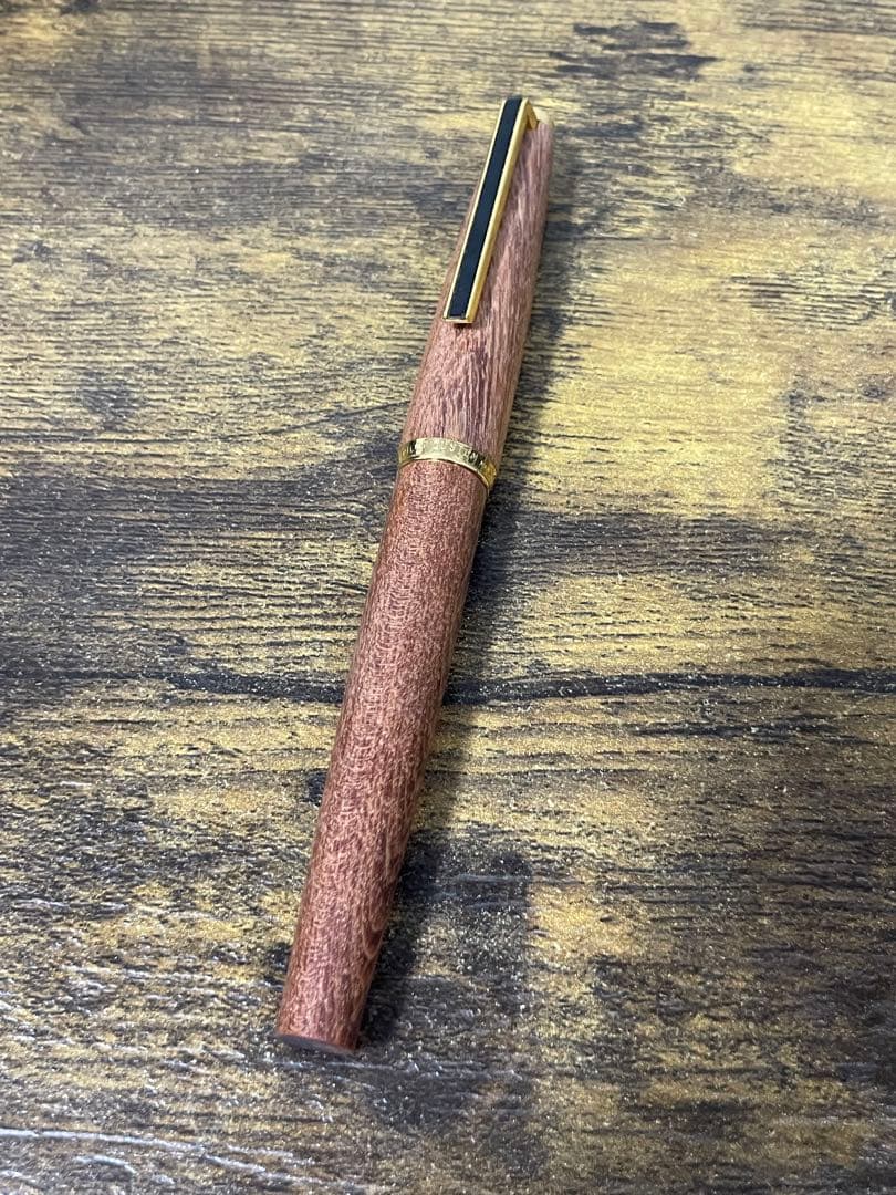 試筆のみ　1975年製　初代カスタム　高級天然　イタヤカエデ 大型18金 万年筆