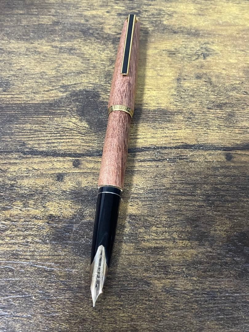 試筆のみ　1975年製　初代カスタム　高級天然　イタヤカエデ 大型18金 万年筆