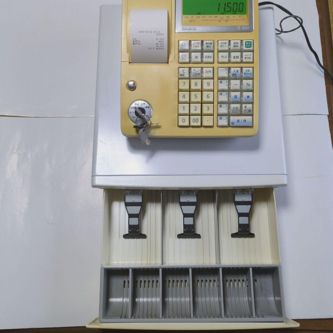 CASIO電子レジスター 小型ドロワー分離型（TE-300）ロ―ルペーパー4個