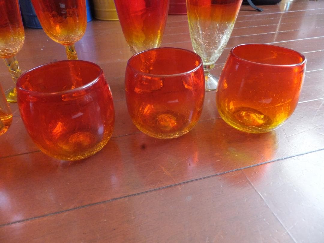 琉球ガラスのグラスなどのいろいろ１３個セット