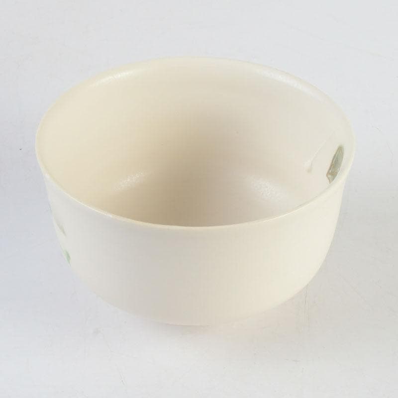 茶道具　京焼　橋本永豊作　色絵　紫陽花文　イッチン茶碗　共箱　V　9650