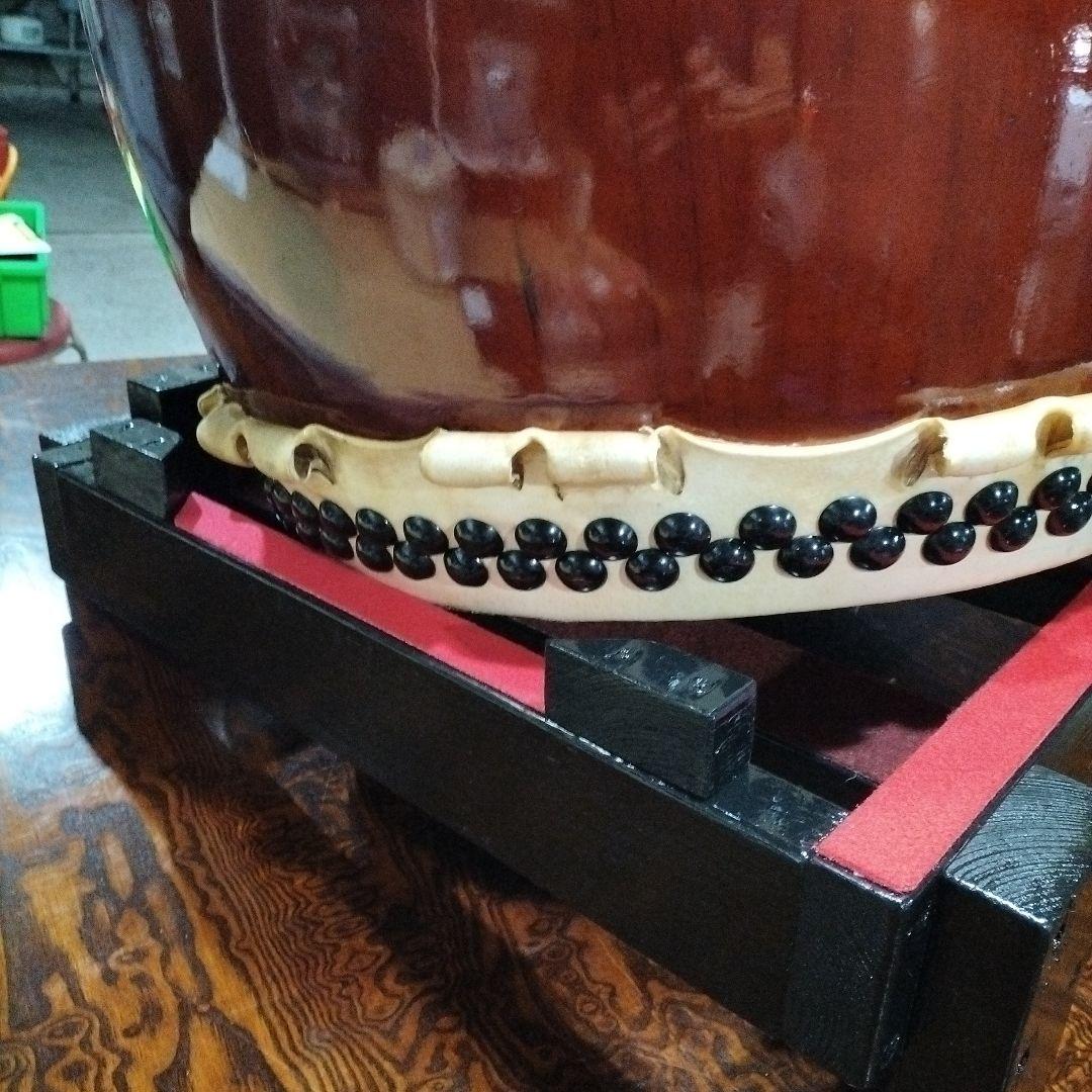 長胴太鼓　平打ち　立奏太鼓台　1.5尺〜2尺用中古品