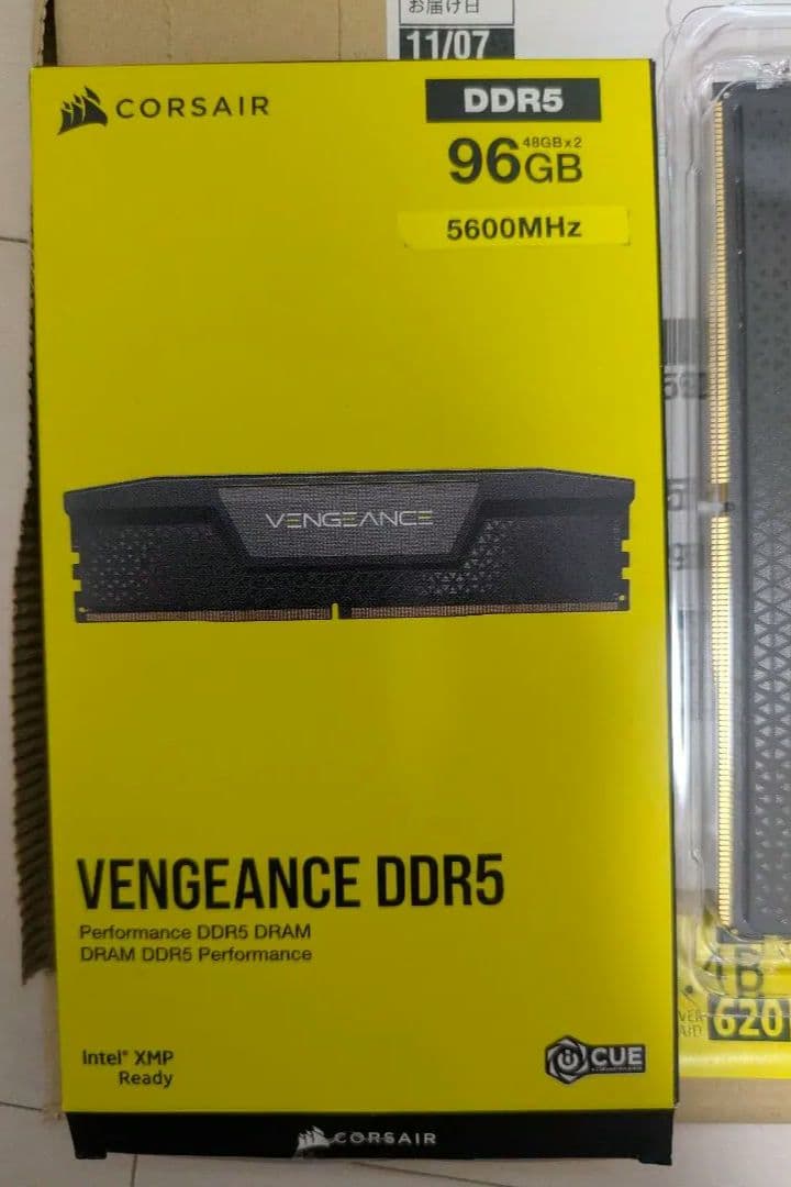 新品未使用CORSAIR VENGEANCE DDR5 96GB 5600MHz
