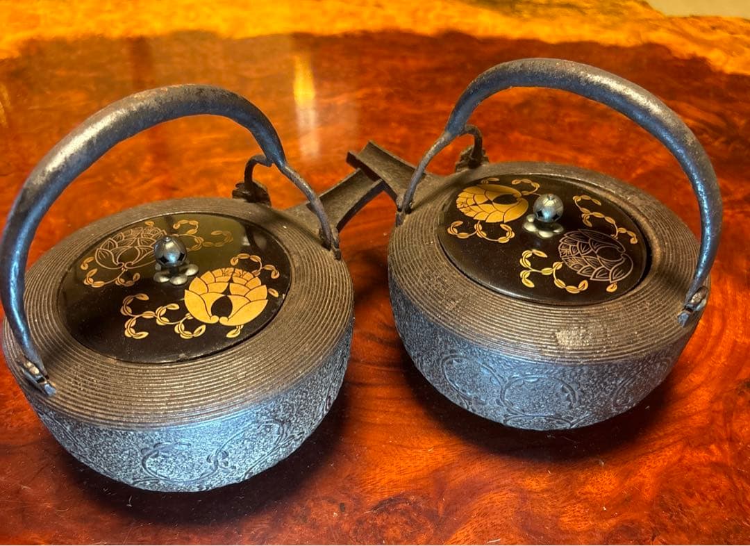 最終値下げ‼️珍しい‼️二つ一対物‼️鉄急須 鉄瓶 骨董品 レトロ