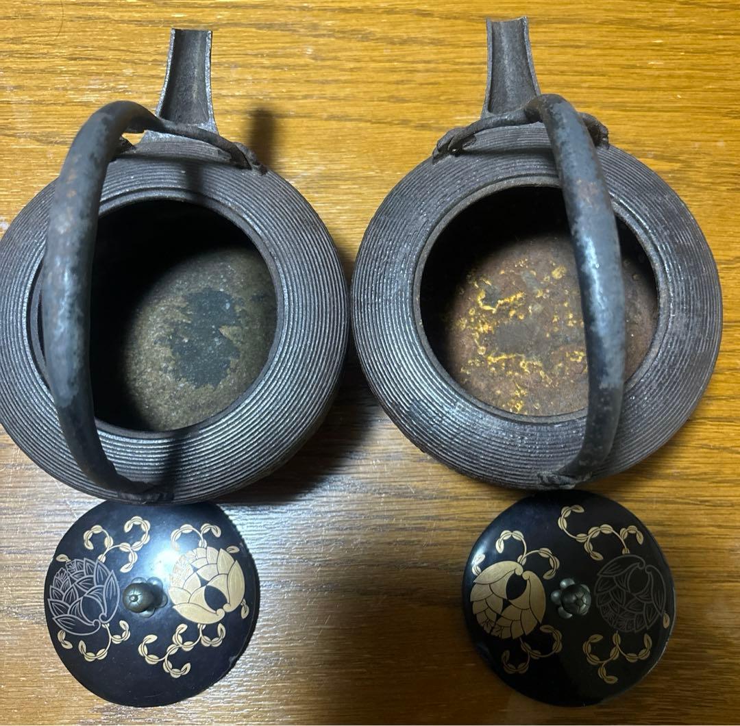 最終値下げ‼️珍しい‼️二つ一対物‼️鉄急須 鉄瓶 骨董品 レトロ