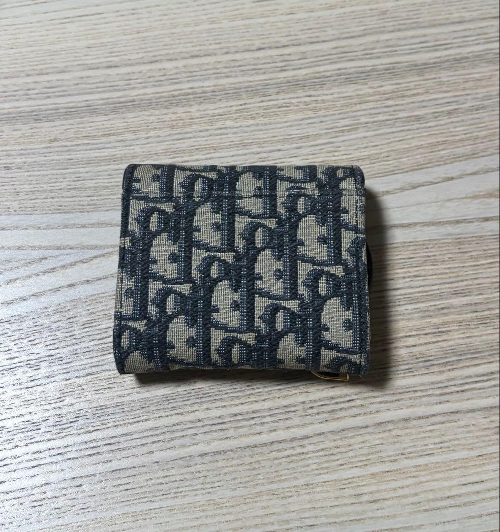 【極美品】ディオール オブリーク ジャガード 三つ折り財布 箱付き