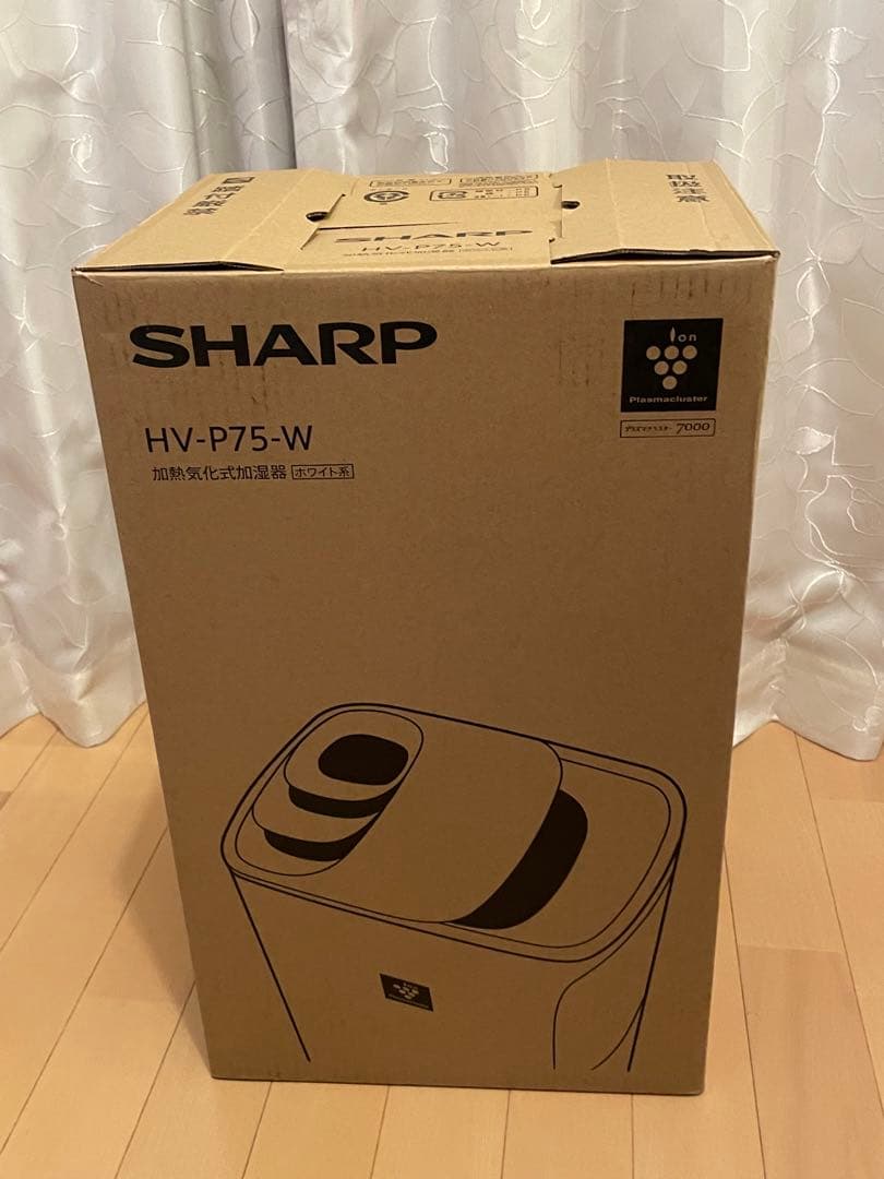 新品【純正フィルター】付き！ SHARP HV-P75-W 加熱気化式加湿器