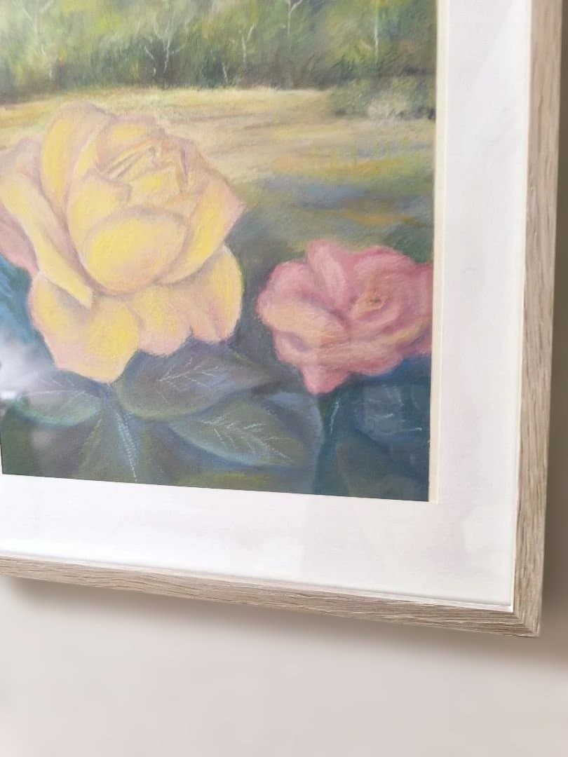 バラのパステル画