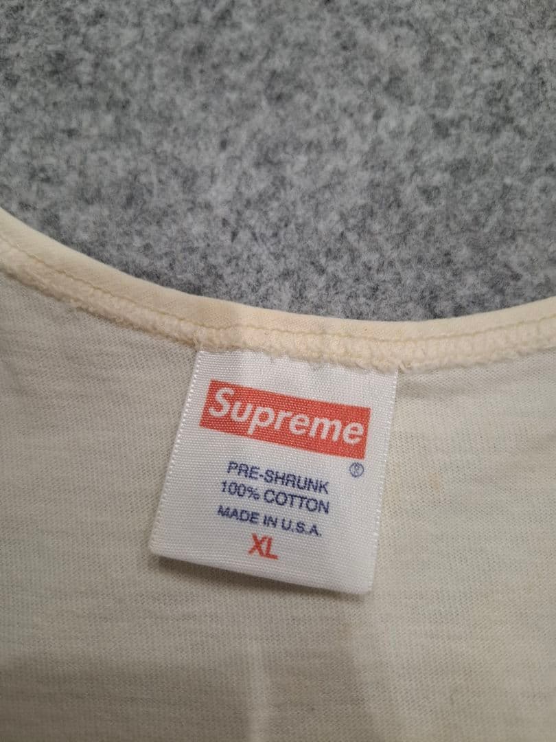シュプリーム　タンクトップ　 ナチュラル　クリーム　XL