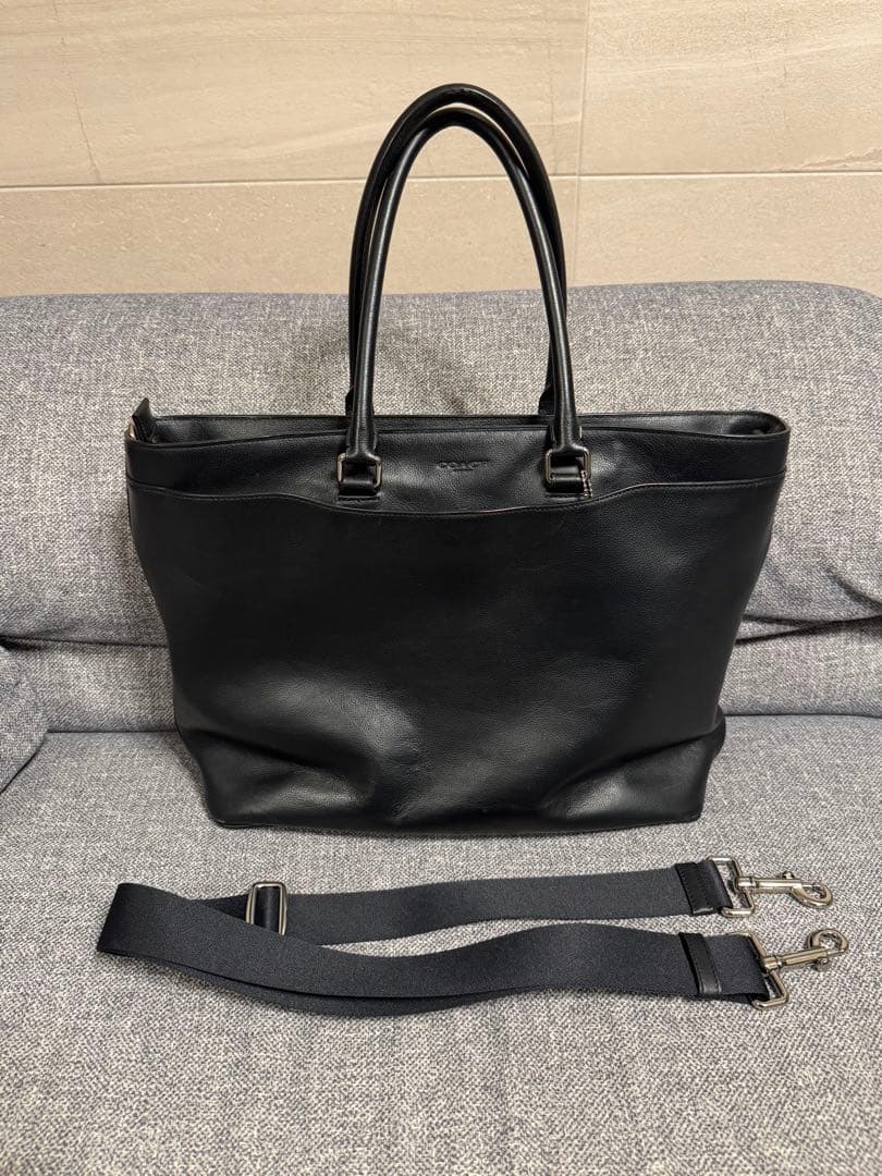 コーチ　COACH トート　バッグ　ビジネス　レザー　2way ブラック