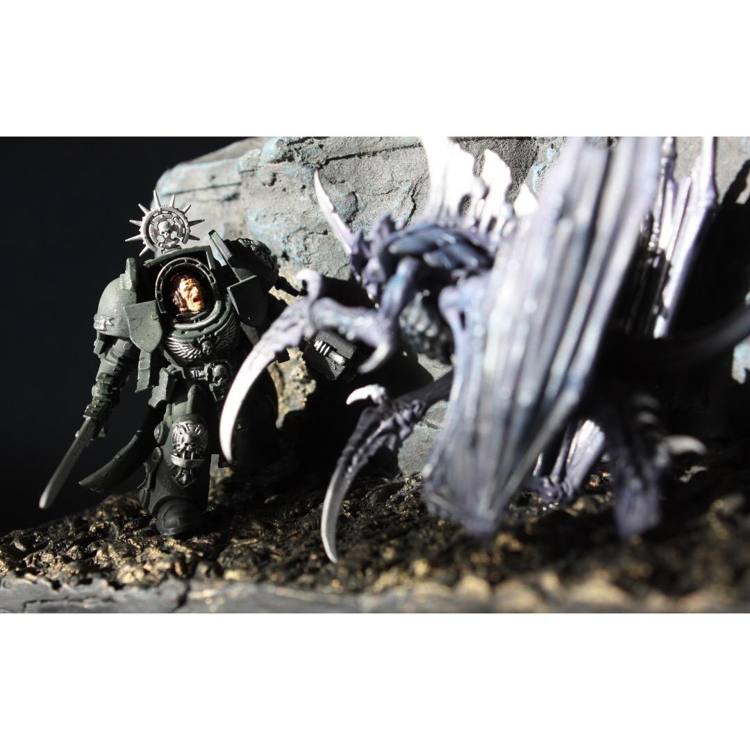 「地底での戦い」 フュギュア　人形　模型　ジオラマ ファンタジーミニチュア　怪物