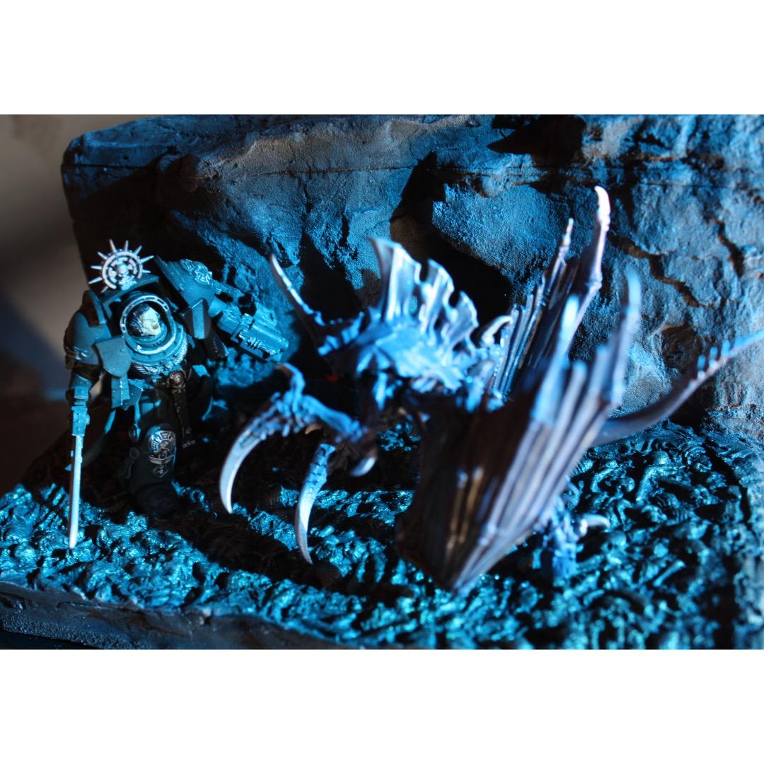 「地底での戦い」 フュギュア　人形　模型　ジオラマ ファンタジーミニチュア　怪物