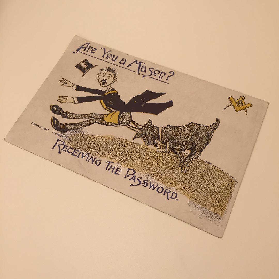 1907年 フリーメイソン フリーメーソン イルミナティ 手紙 ハガキ 都市伝説