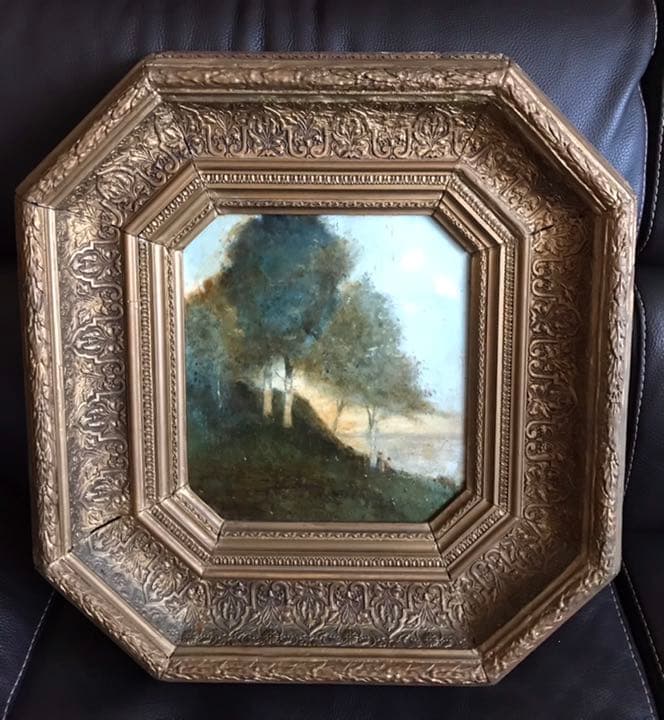 ポール=デジレ・トゥルイユベール油彩板画19世紀