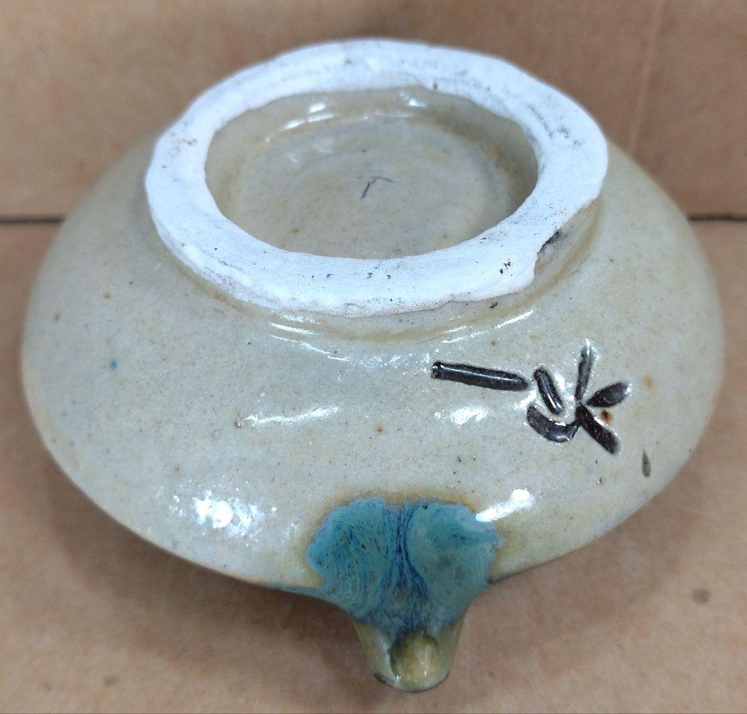 【本物保証】金城次郎 壷屋焼水滴 共箱 栞2 人間国宝 壺屋焼 魚紋水滴 美品