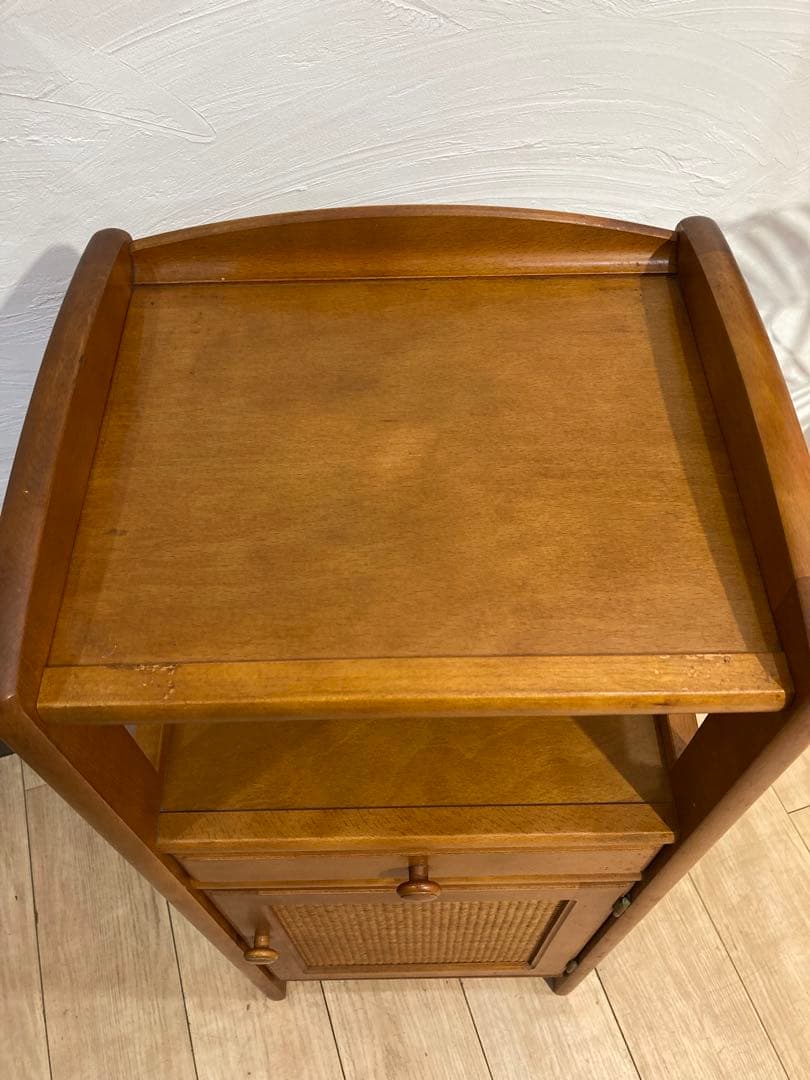 オールドカリモク　木製　棚　キャビネット　引き出し　アンティーク　レトロ