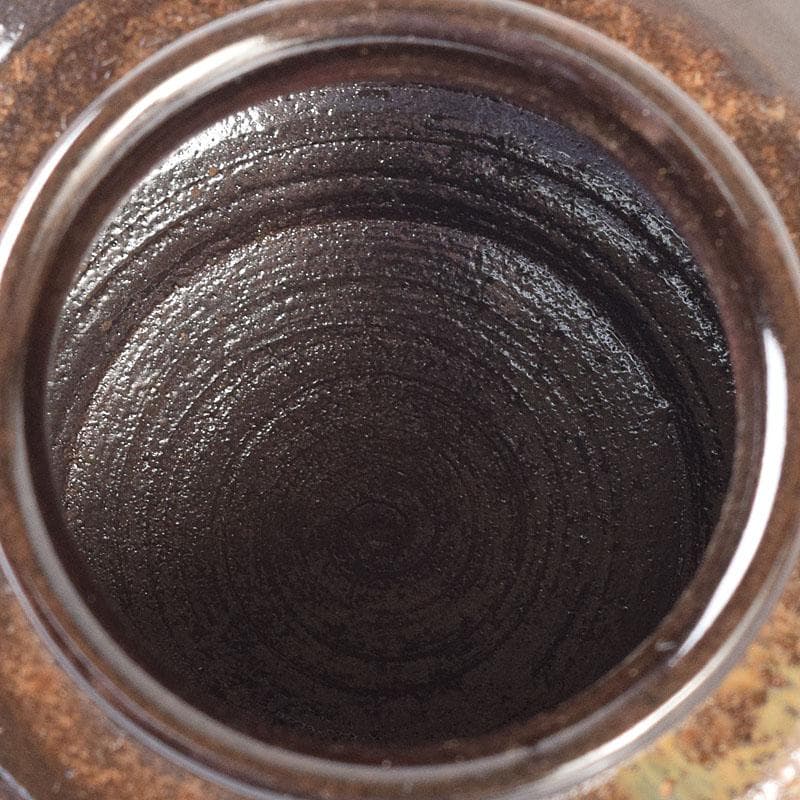 茶道具　平安　万代喜山造　内海茶入　仕覆付　共箱　V　7302