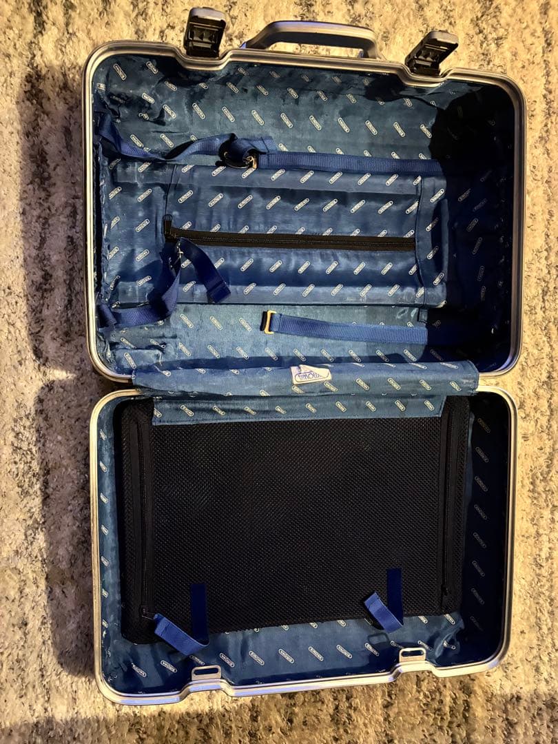 希少✨廃盤青ロゴ リモワ トパーズ 32L 機内持ち込み 2輪 シルバー アルミ