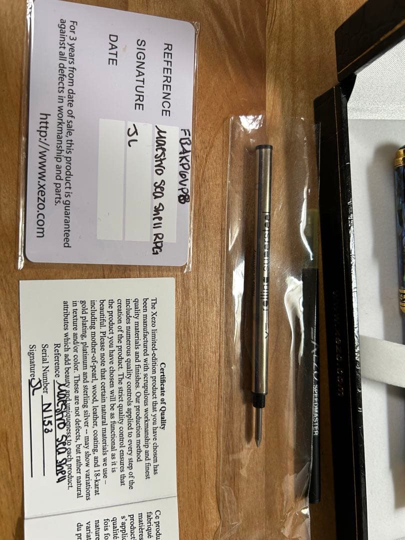 Xezo マエストロ　ローラーボールペン　螺鈿