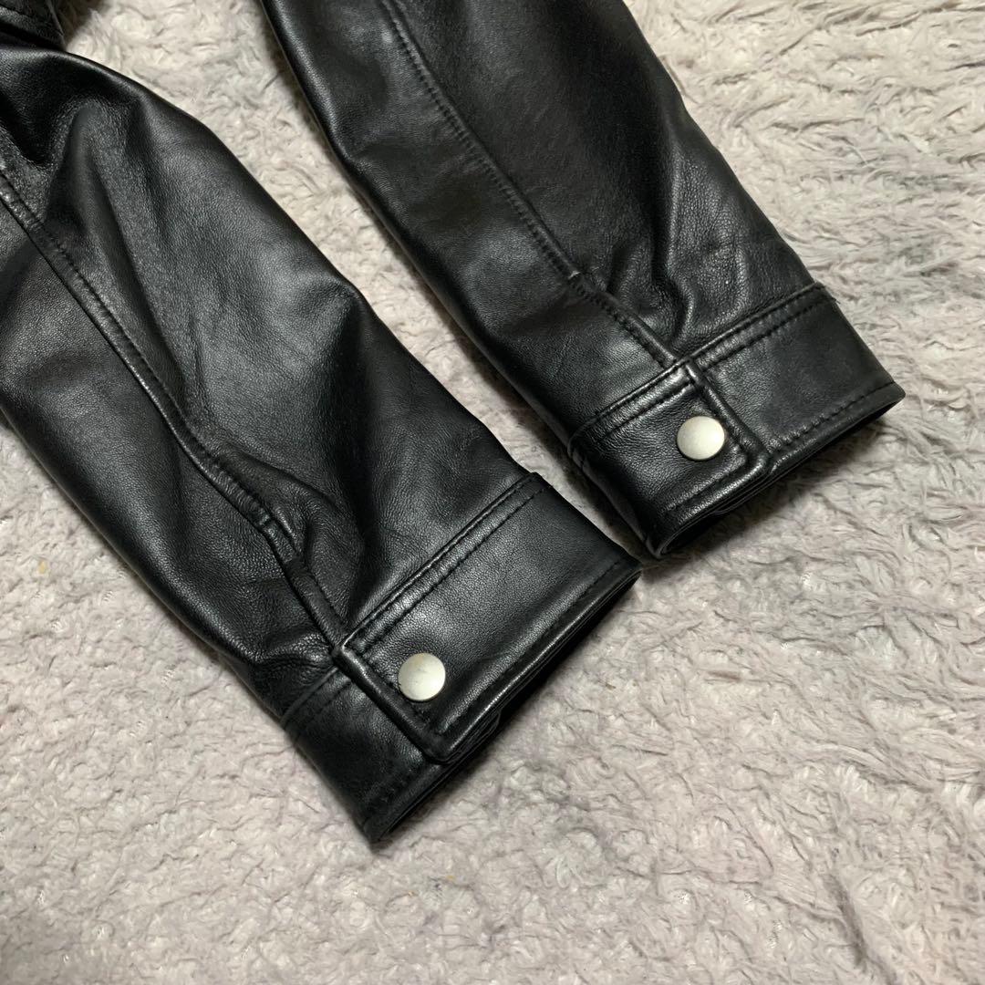 美品 Rattle Trap メンズビギ レザージャケット シングルライダース