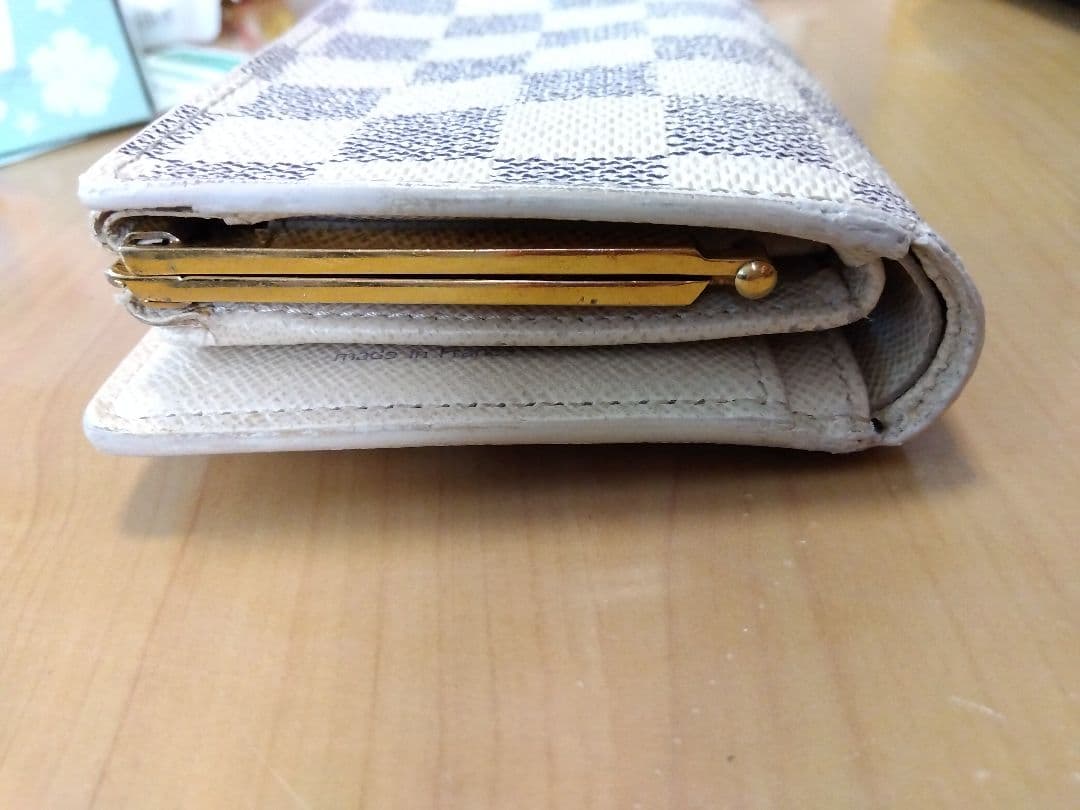 LOUIS VUITTON ダミエ 折り財布 アズール がま口