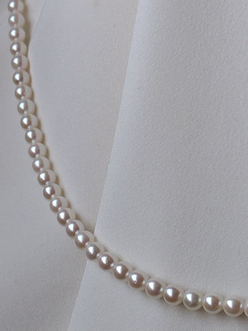 K18WG アコヤ真珠ベビーパール ネックレス