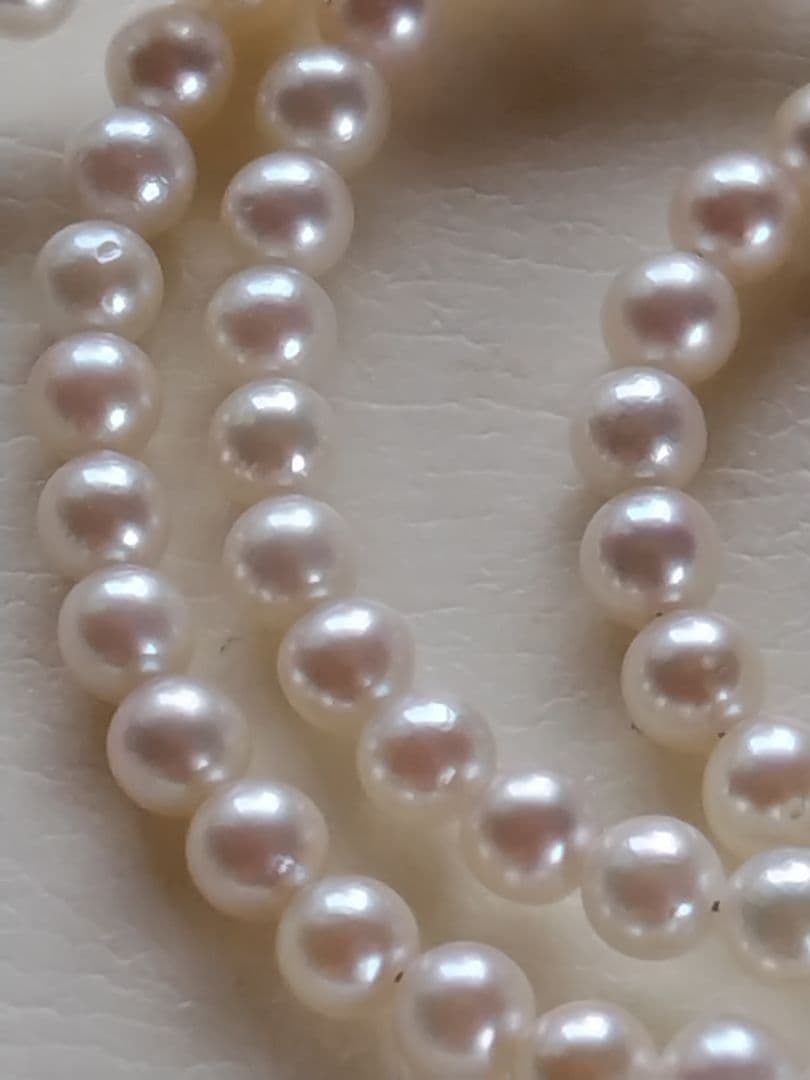 K18WG アコヤ真珠ベビーパール ネックレス