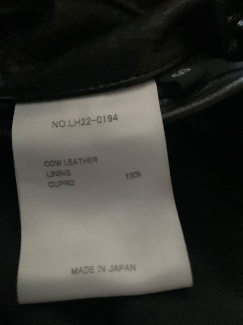 LITHIUM HOMME リチウムオム　レザーシングルライダースジャケット