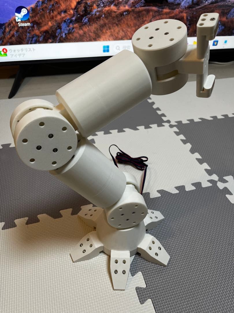 卓上6軸ロボティクス　3Dプリンター製