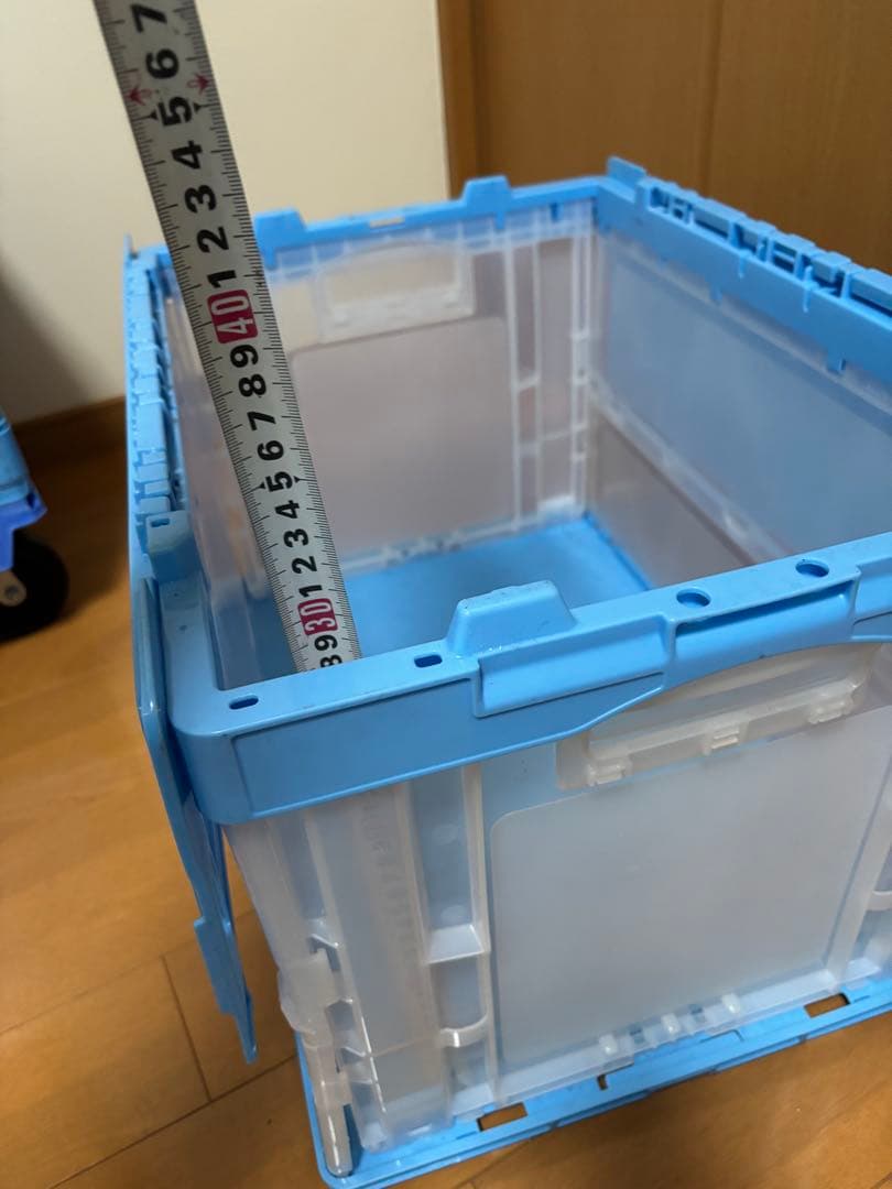 リス折りたたみコンテナ5箱、SANKO平台車1台セット