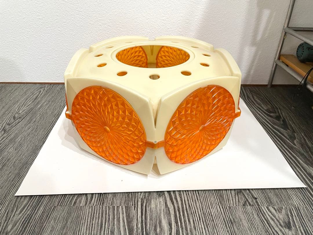 昭和レトロ シーリングライト 松下電工 ナショナル 天井照明 オレンジ