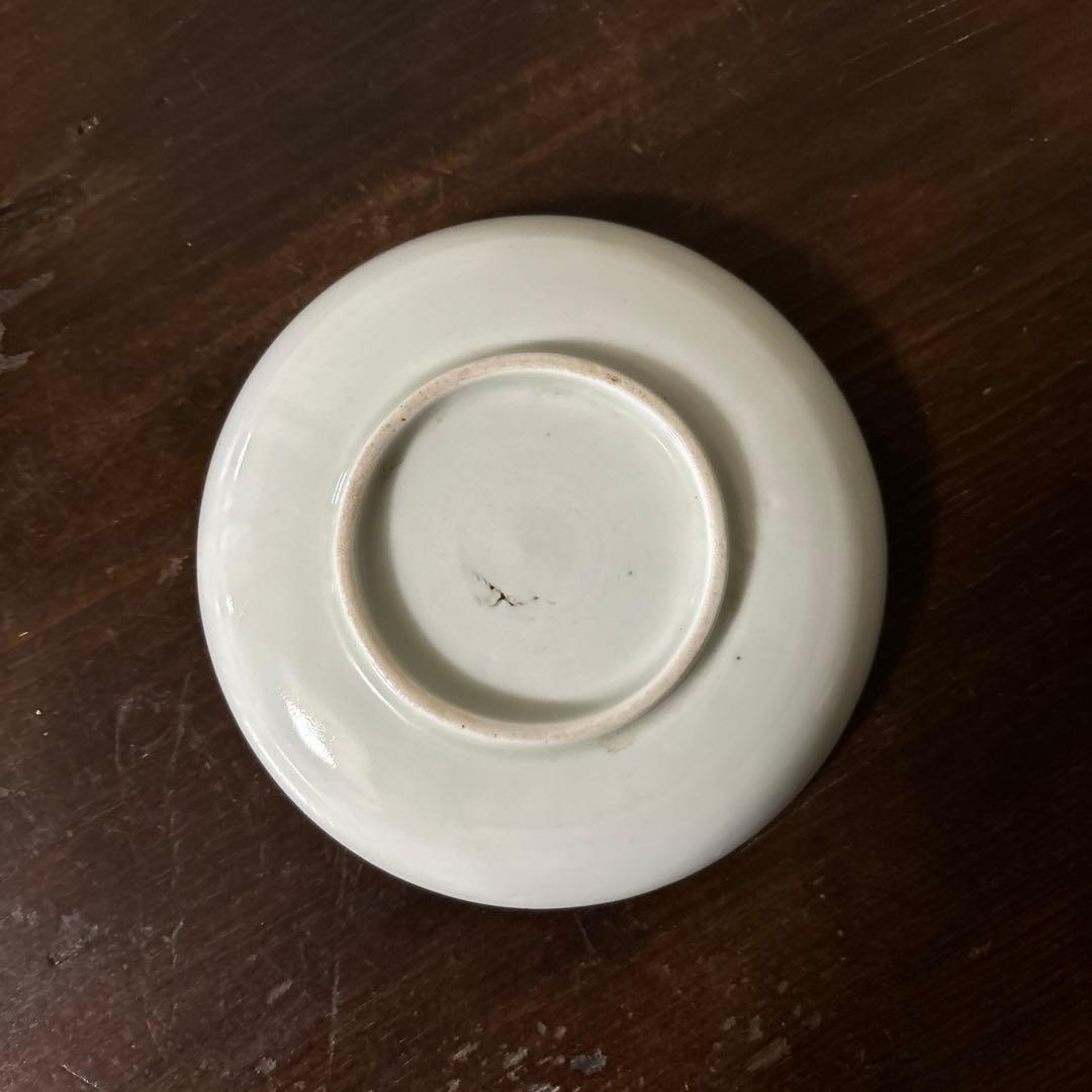 アンティーク　伊万里　うさぎ図染付小皿5点　幕末　明治　大正　検:白洲正子　李朝